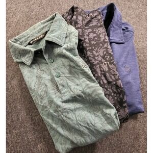 Travis Mathew Men's Performance Golf Polo Shirts Size Small Lot Of 3 Floral